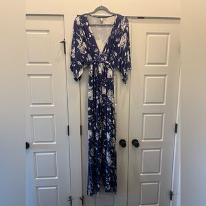 Rachel Pally Blue & White floral maxi dress